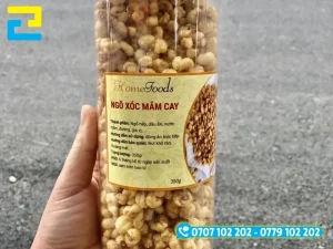 Decal nhựa sữa dùng để in tem nhãn ngô nếp sấy giòn