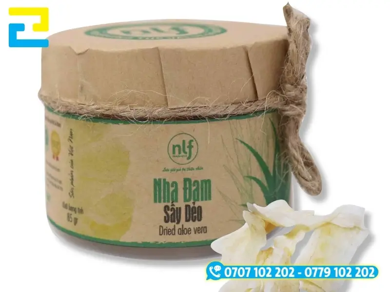 In tem nhãn nha đam trên decal giấy phù hợp co sản phẩm nha đam khô