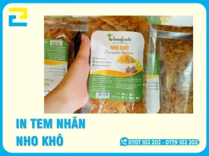 In Tem Nhãn Nho Khô Tại TPHCM – Lấy Liền Trong 2 Giờ | In Ấn 2H