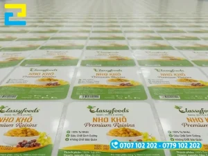 In Ấn 2H hỗ trợ in tem nhãn nho khô chuyên nghiệp, sắc nét