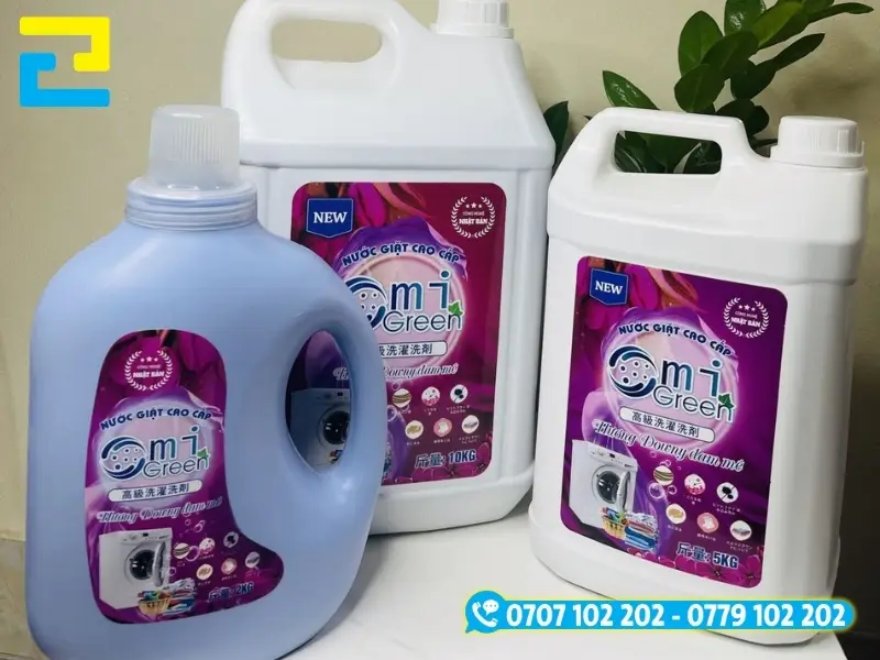 Decal 2M in tem nhãn nước giặt bám dính tốt trên nhựa