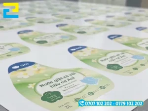 In tem nhãn nước giặt tại In Ấn 2H sắc nét, màu chuẩn