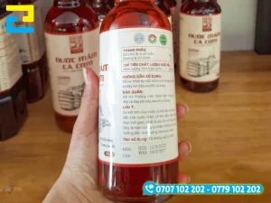 Thông tin về sản phẩm theo quy định VSSATTT in tem nhãn nước mắm