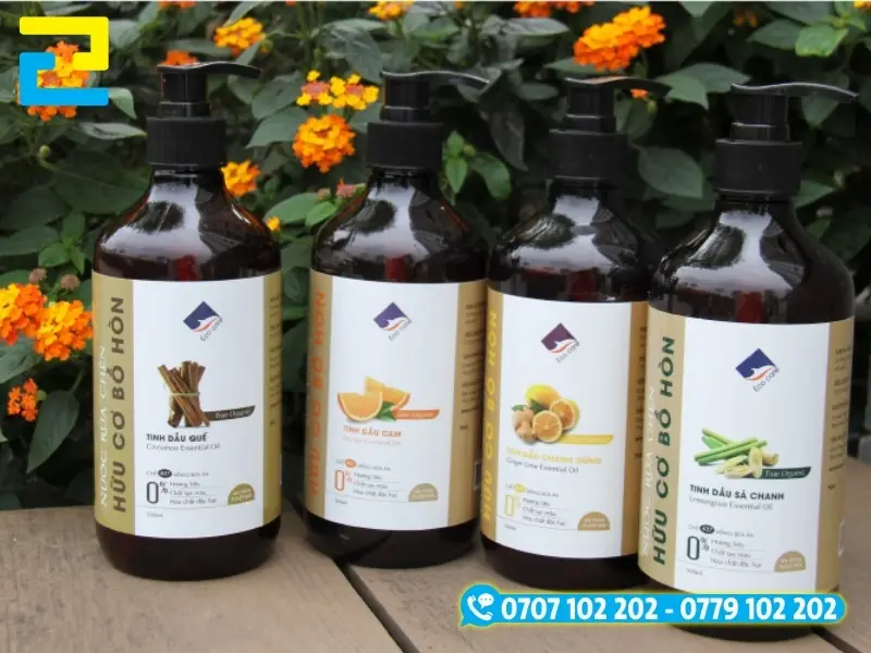 Nước rửa chén emzym, organic vẫn cần in cảnh báo