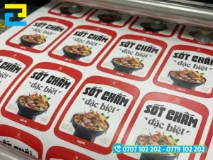 In tem nhãn nước sốt ngay tại xưởng, giá tốt