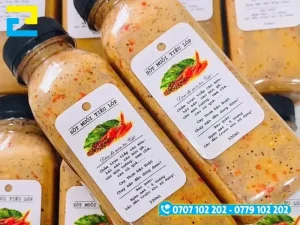 Xưởng in 2H nhận in tem nhãn nước sốt từ 50 tem