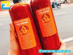 decal nhựa in tem nhãn nước sốt có khả năng chống dầu