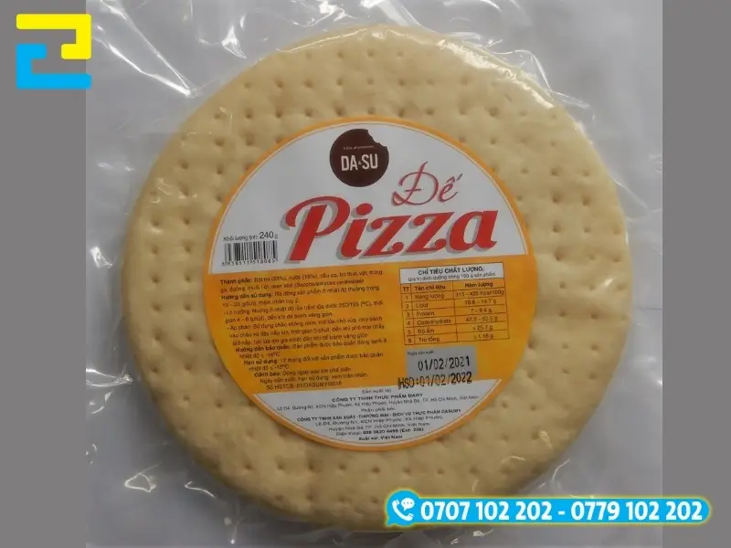 Tem nhãn pizza có thể in hình pizza sống động