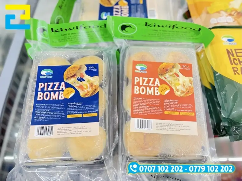 Tem nhãn pizza vừa là yêu cầu pháp lý vừa là công cụ marketing