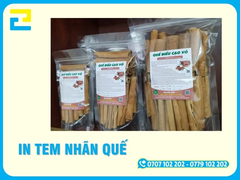 In Tem Nhãn Quế – Decal Nhựa Sữa Chịu Ẩm, Giao 2 Giờ | In Ấn 2H