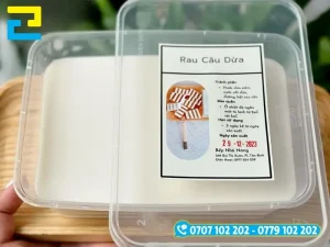 In các thông tin về sản phẩm trên tem nhãn rau câu