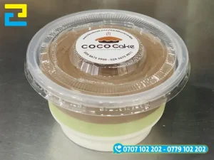 Decal nhựa sữa và decal trong in tem nhãn rau câu bám dính chắc dù rau câu được bảo quản lạnh