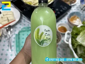 Decal nhựa sữa in tem nhãn ruọu cốm có khả năng chống ẩm, chống nước tốt