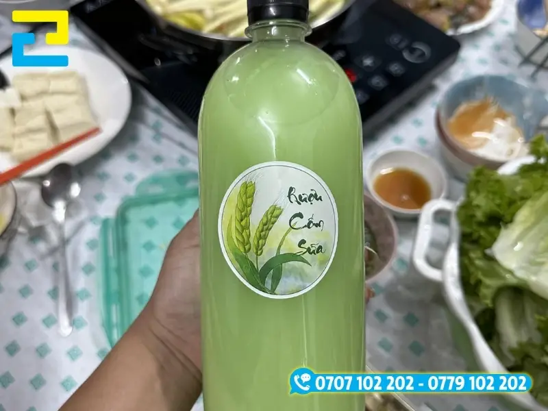 Decal nhựa sữa in tem nhãn ruọu cốm có khả năng chống ẩm, chống nước tốt