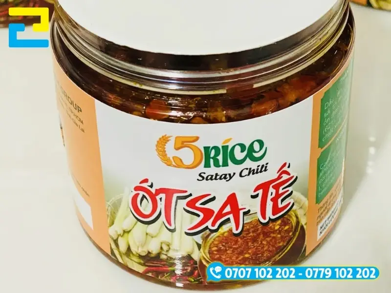 Kích thước tem nhãn sa tế tuỳ thuộc vào kích thước hủ đựng và yêu cầu thiết kế