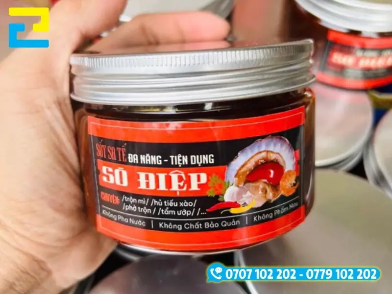 Tem nhãn sa tế đúng chuẩn chuyên nghiệp giúp sa tế bán được kênh lớn, cạnh tranh cao