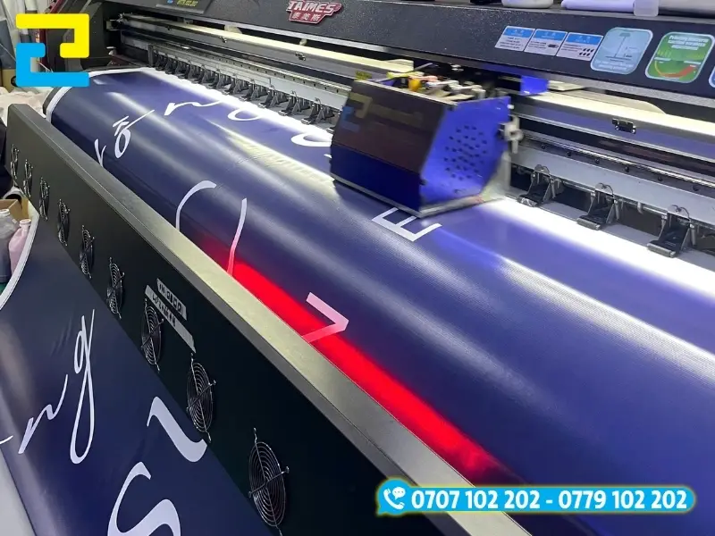 Công nghệ in kỹ thuật số trong in background, backdrop công ty