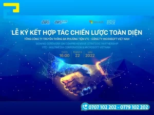 Background lễ ký kết tông màu xanh đậm hiện đại