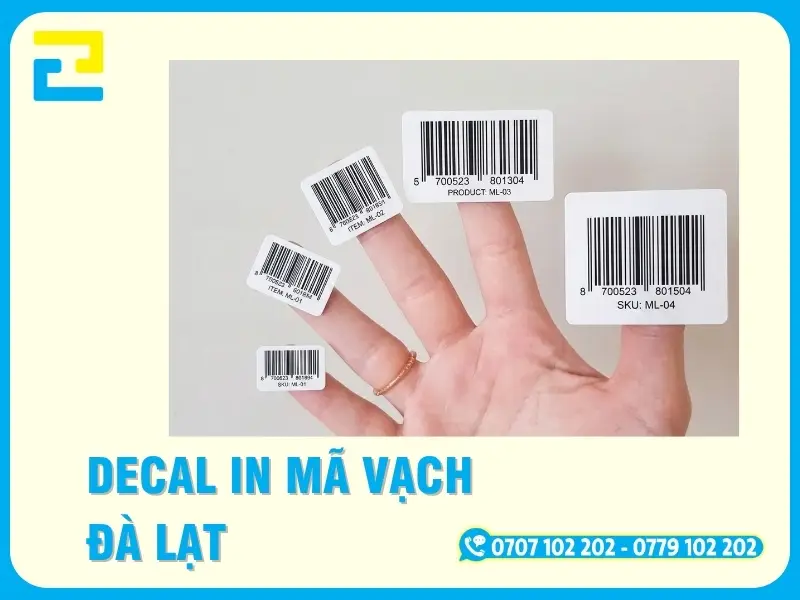 Báo Giá Decal In Mã Vạch Đà Lạt Dán Đặc Sản Dính Tốt, Giá Rẻ