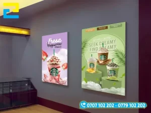 Đội ngũ In Ấn 2H thi công hộp đèn 2 mặt PVC dẻo sắc nét và nhanh chóng