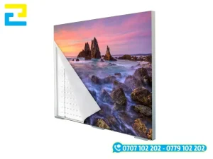 Hộp đèn nhét cạnh không viền dùng rãnh ron giúp bề mặt vải luôn căng phẳng