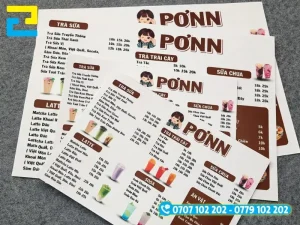 Chất liệu decal sữa in ảnh menu
