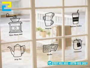 Decal in ảnh có thể dán trên nhiều bề mặt phẳng, sạch sẽ, khô ráo