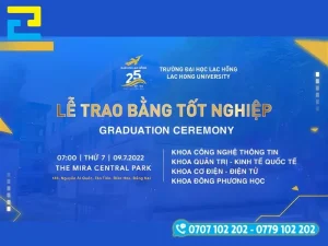 Background lễ trao bằng tốt nghiệpcos đầy đủ thông tin về buổi lễ