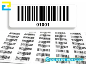 Decal nhựa sữa dẻo, khó rách, bền màu in mã vạch