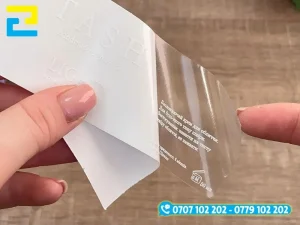 Decal trong suốt xuyên thấu cho trà sữa, mỹ phẩm tại Long Xuyên