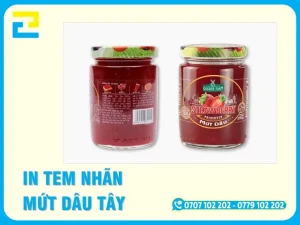 In Tem Nhãn Mứt Dâu Tây Tại TPHCM – Lấy Liền Trong 2 Giờ | In Ấn 2H
