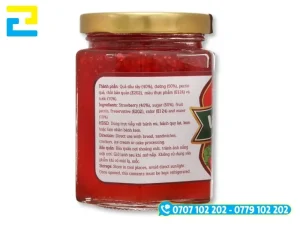 In tem nhãn mứt dâu tây đúng chuẩn giúp cơ sở tránh phạt khi kiểm tra VSATTP