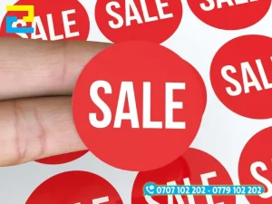 Tem nhãn sale có nội dung ngắn gọn, càng đơn giản càng hiệu quả