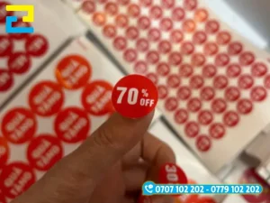 Thiết kế tem nhãn siêu sale có thể thay đổi linh hoạt nội dung