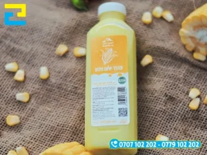 Quy trình in tem nhãn sữa bắp tại In Ấn 2H nhanh gọn, phù hợp cơ sở sữa bắp cần in tem hàng tuần cho đợt hàng mới