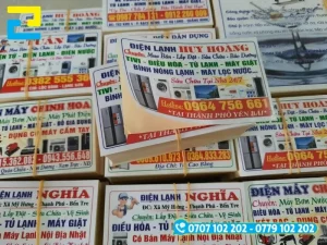 Tem nhãn sửa chữa điện lạnh thể hiện sự chuyên nghiệp của đơn vị sửa chữa