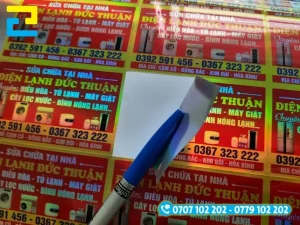 Decal phản quang in tem nhãn sửa chưa điện lạnh chuyên nghiệp, nổi bật