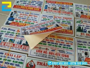 In Ấn 2H nhận in tem nhãn sửa chữa điẹn lạnh với số lượng từ 50 tem