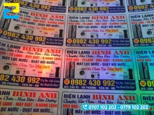 Tem nhãn với keo dán chuyên dụng không bong tróc ngoài trời nắng nóng