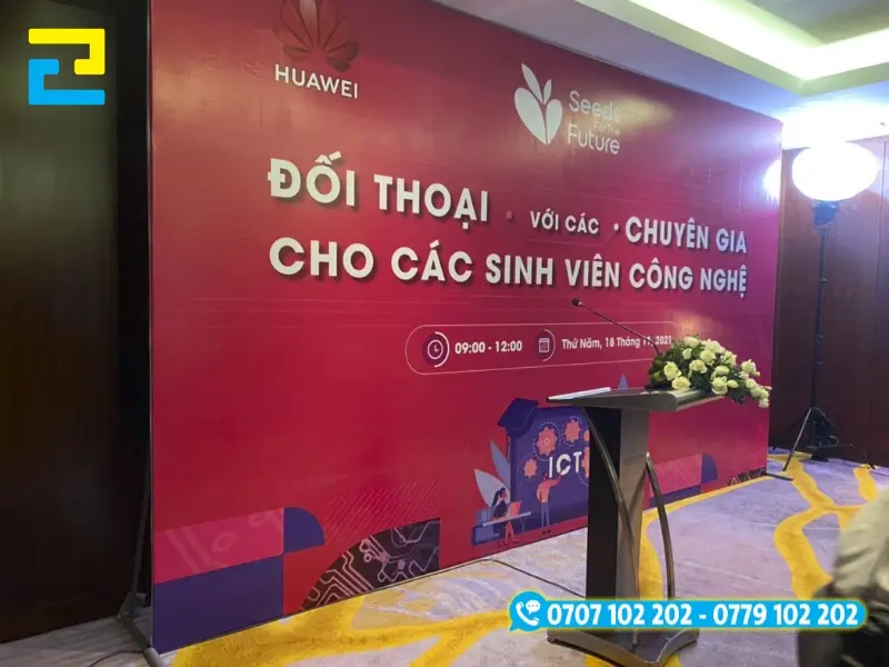 Phông fneenf, backdrop cho sự kiện có kèm chân đứng