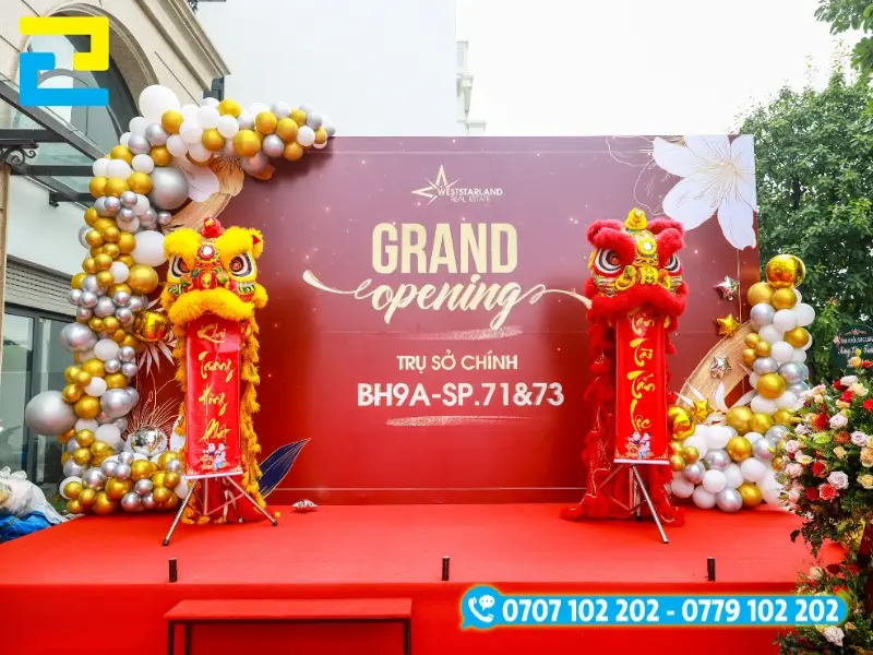 Background cho sự kiện khai trương, kỷ niệm cho doanh nghiêp