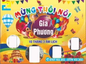 Background thôi nôi cho bé trai, bé gái là phương tiện hữu hiệu giúp cung cấp đến người xem những thông tin như: Tên của bé trai, bé gái, ngày sinh của bé,…