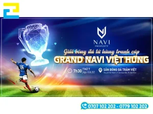 Mẫu 9: Phông nền giải bóng đá Grand Navi