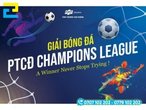 Mẫu 10: Phông nền giải bóng đá PTCĐ Champions League 2022