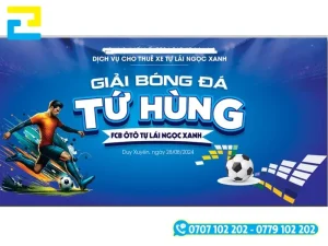 Việc sử dụng background bóng đá sẽ giúp cho giải đấu trở nên chuyên nghiệp, gây ấn tượng hơn