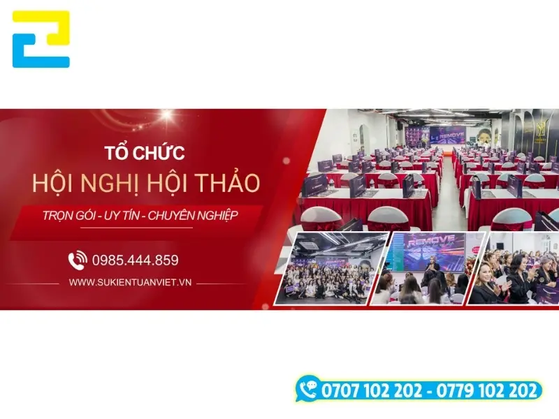 Mẫu 7: Phông nền được thiết kế đầy đủ những thông tin như: Tên hội nghị, tên đơn vị tổ chức hội nghị, ngày tháng, địa điểm tổ chức hội nghị,…
