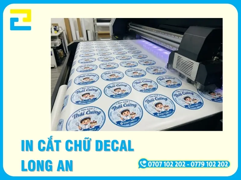 In Cắt Chữ Decal Long An Giá Rẻ, Thiết Kế Theo Yêu Cầu