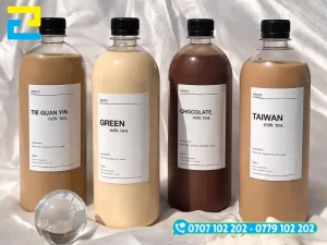 Decal sữa trắng dẻo, bám chai lọ nhựa tốt, kháng nước tuyệt đối