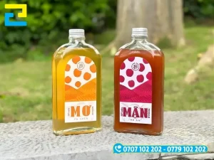 Một số kích thước phổ biến cho decal in chai thủy tinh