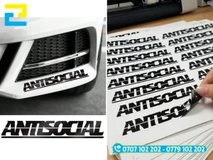 Bế decal theo viền chữ, logo thương hiệu để trang trí
